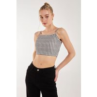 Pink Vanilla Women's Gingham Crop Top | Size: 10