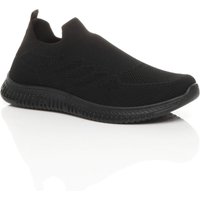 Flat Heel Slip On Sock Trainers