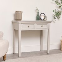 Melody Maison 2 Drawer Console / Dressing Table - Daventry Taupe-Grey Range in Taupe