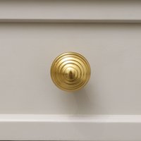 Melody Maison Round Shiny Gold Swirl Detailed Drawer Knob