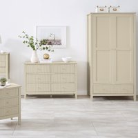 Melody Maison Double Wardrobe, Chest Of Drawers & Pair Of Bedside Tables - Hales Taupe Range in Beige