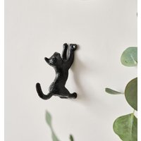 Melody Maison Matte Black Cat Wall Hook