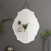 Melody Maison Ornate Frameless Bevelled Wall Mirror in Clear