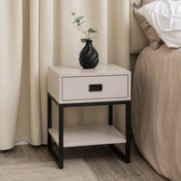 Melody Maison One Drawer Bedside Table - Elle Black Stone Range