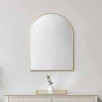 Melody Maison Gold Arched Wall Mirror 80cm X 60cm | Size: 80 cm X 60 cm