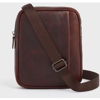 Small Carter Leather 2 Way Messenger Bag Dark