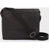OSPREY LONDON Men's The Large Carter Leather Messenger Bag in Black