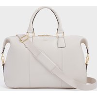 OSPREY LONDON Women's The Adaline Leather Weekender in White