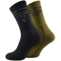 Toe Rags Men's 2 Pairs High Quality Scribble Crew Socks in Green | Size: 7-11