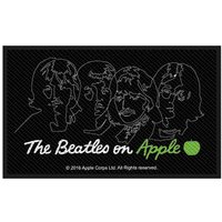 Beatles On Apple Logo Woven Patch in Black
