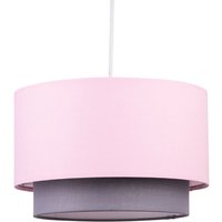 First Choice Lighting Pink & Grey 2 Tier Light Shade