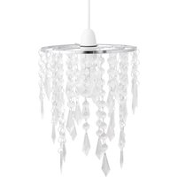 First Choice Lighting Chrome & Clear Jewels Light Shade