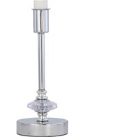 First Choice Lighting Chrome Jewelled Stick Table Lamp Base Only in Silver