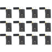 First Choice Lighting Set of 12 Fire Bathroom Downlights - Chrome IP65 Recessed Downlights in Silver