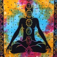 Double Cotton Bedspread + Wall Hanging Chakra Buddha