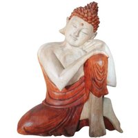 Hand Carved Buddha Statue 25cm Thinking