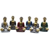 Gold Mini Buddha (Assorted Colours) - (Set of 6)