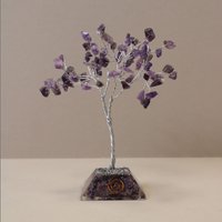 Gemstone Tree Organite Base 80 Stone Amethyst