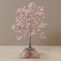 Gemstone Tree Organite Base 320 Stone Rose Quartz