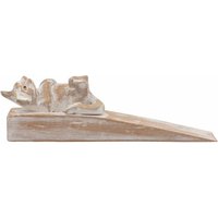 Hand carved Doorstop Kitten