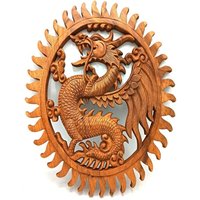 Dragon Panel - 40cm in Brown