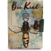 KDMD Leather "Bee Kind" Deckle-edge Notebook (7x5")