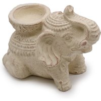 KDMD Elephant Incense & Candle Holder (cream) in Cream