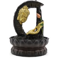 Tabletop Water Feature 30cm Golden Buddha & Lotus