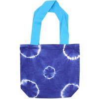 Natural Tye Dye Cotton Bag 38x42x12cm Rings Handle x 42 x 12 cm