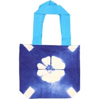 Natural Tye Dye Cotton Bag Flower Handle