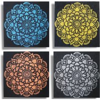 Set 4 Mandala Brocade Detail 30x30cm 30x30 cm