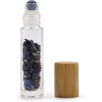 KDMD Gemstone Essential Oil Roller Bottle - Sodalite - Wooden Cap in Navy