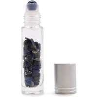 KDMD Gemstone Essential Oil Roller Bottle - Sodalite - Silver Cap in Navy