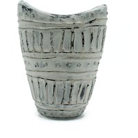KDMD Wide Neck Shaped Vase - Cream 22cm