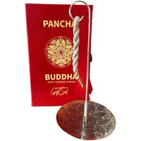 Rope Incense & Plated Holder Set Pancha Buddha