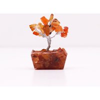 Mini Gemstone Tree On Orgonite Base Carnelian