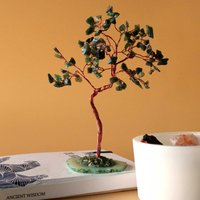 Large Gemstone Tree Aventurine on Agate Base