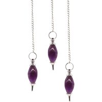 Lingam Shaped Gemstone Pendulum Amethyst