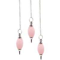 Lingam Shaped Gemstone Pendulum Rose Quartz