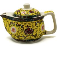 Small Herbal Teapot Long Life Oriental Design