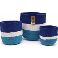 Set 3 Evil Eye Jute Rope Baskets