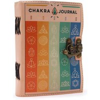 KDMD Leather Seven Chakra Colours Deckle-edge Notebook