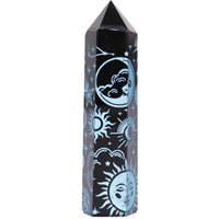 Black Obsidian Points Mystic Story Sky Blue