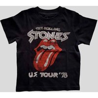 The Rolling Stones Toddler US Tour 78 Tee in Black | Size: 18-24 m
