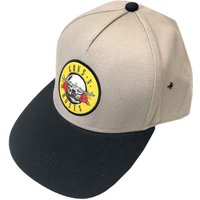 Guns N Roses Circle Classic Band Logo Snapback Baseball Cap in Light Sand