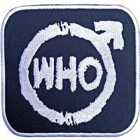 Who Patch Spray Band Logo Official Embroidered woven iron on in Black