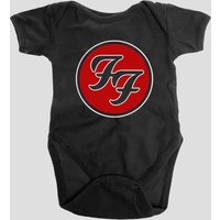 Foo Fighters FF Band Logo Baby Grow in Black | Size: 3-6 m