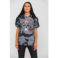 N Flower Skull Dip Dye T Shirt