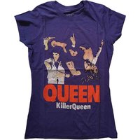 Queen Women's Killer Skinny Fit T-Shirt in Purple | Size: XS