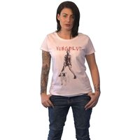 Yungblud Women's Strawberry Lipstick Skinny Fit T-Shirt in White | Size: XS